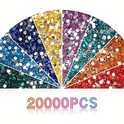 1000/가방 5D 다이아몬드 페인트 비즈, 20가지 색상, 20,000개의 라운드 브라이트 다이아몬드, 누락된 입자 보충 가능