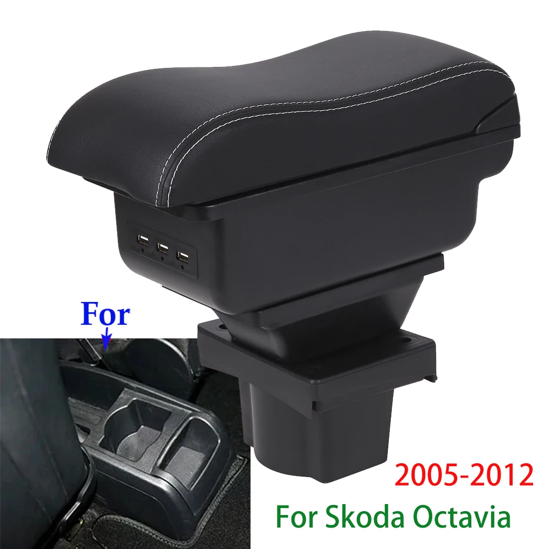 

Для Skoda Octavia подлокотник для Skoda Yeti Mk2 A5 автомобильный подлокотник ящик для хранения деталей интерьера специальные автоаксессуары 2005-2012