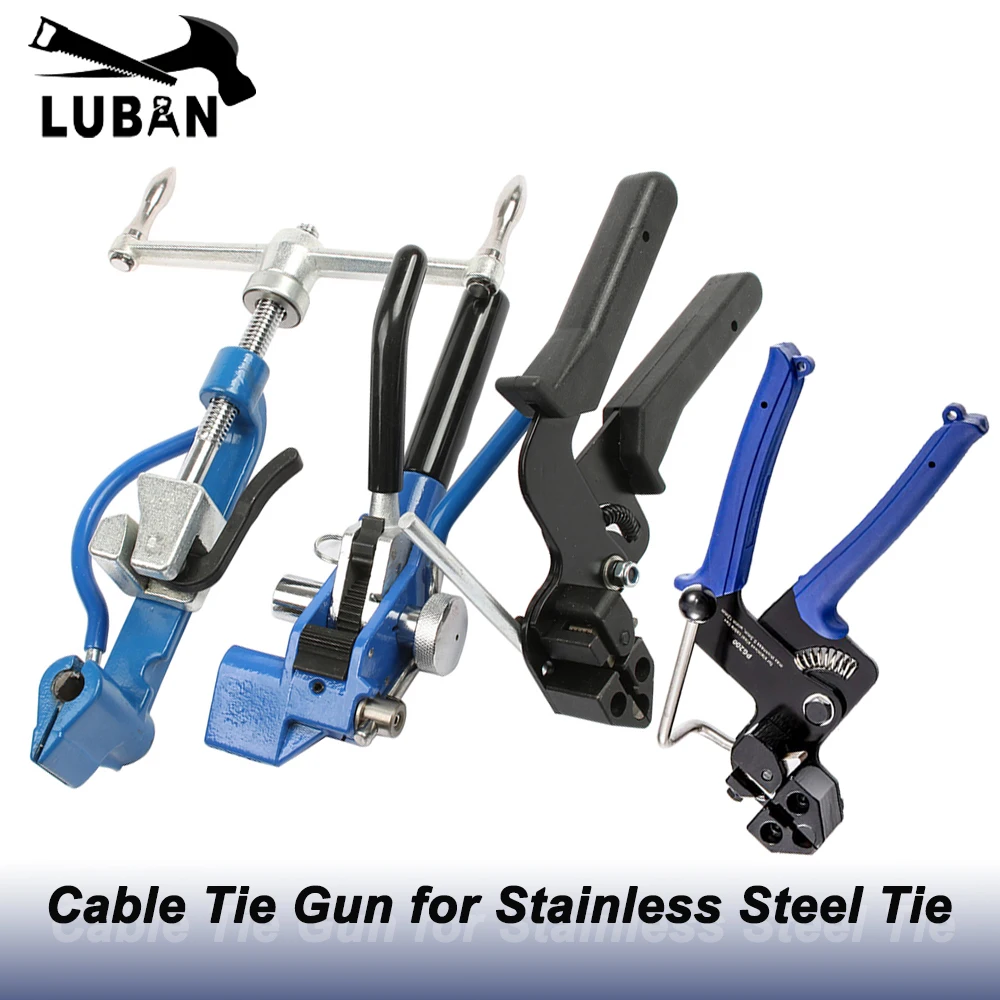 

Stainless Steel Cable Tie Gun Stainless Steel Zip Cable Tie Plier Bundle Tool Tensioning Trigger Action Cable Gun with Cutter