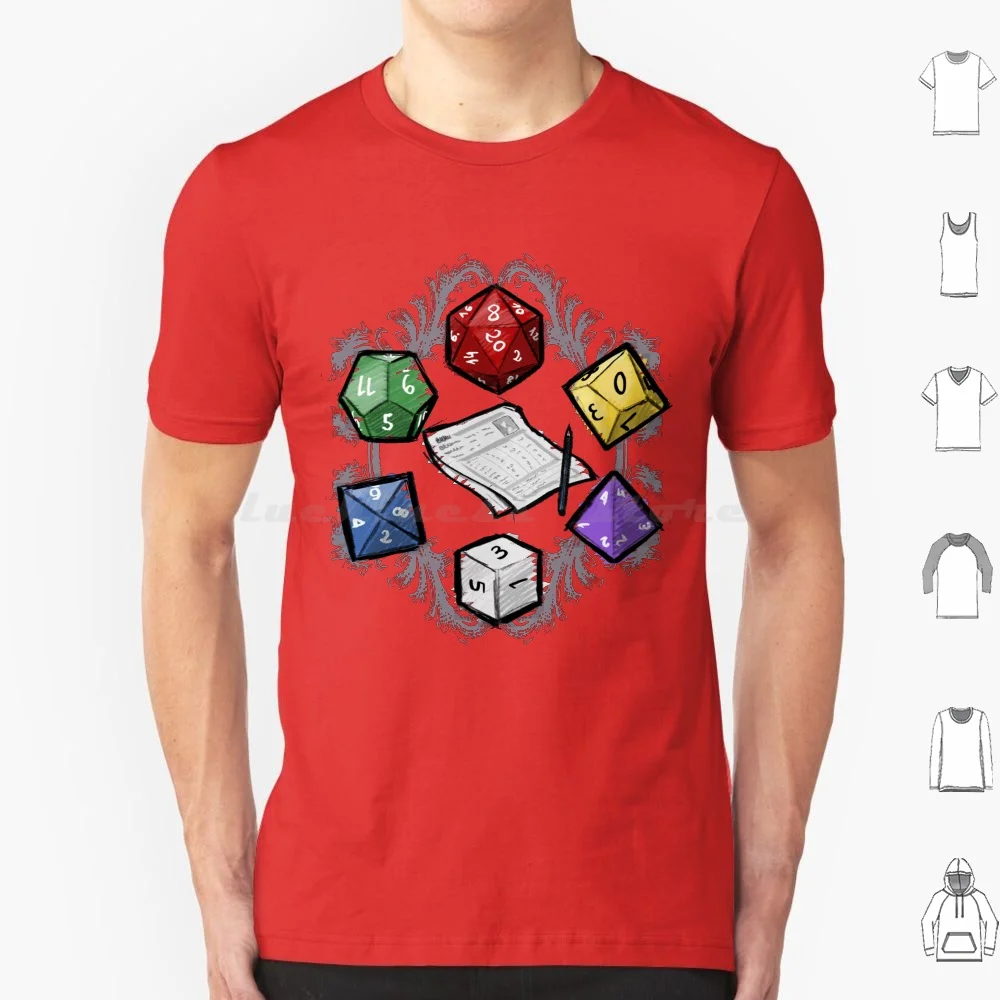 Juego De dados De Rpg y Camiseta con patrón De dados, Camiseta fresca De algodón 6xl, juego De rol De Rpg, juego De rol maestro, Juego De Jugar Gamer