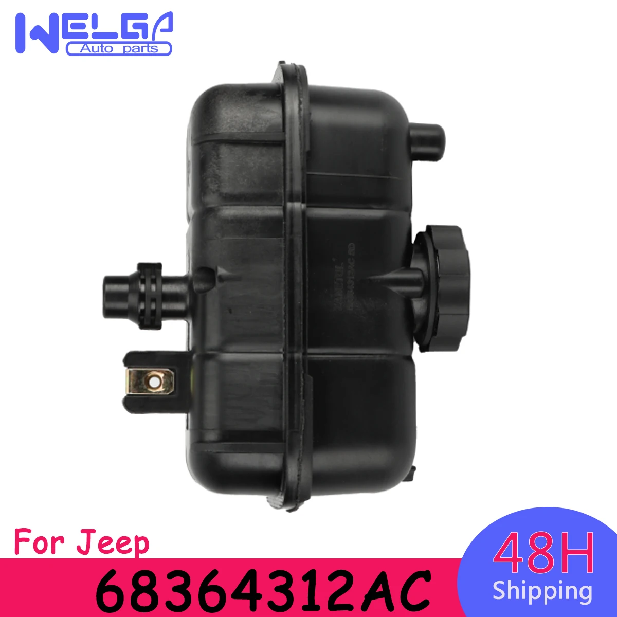 

​Car Accessories Engine Coolant Reservoir 68364312AC For Jeep Wrangler 2.0L Engine 2018-2023 2.2L Diesel Engine 2018-2022 New
