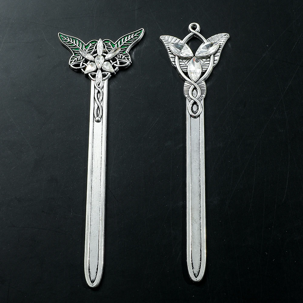 قطعة واحدة من الإشارات المرجعية المعدنية من Evenstar، إشارات مرجعية على شكل دبوس شعر أنيق هدايا لمحبي الأفلام والتلفزيون ومحبي الكتب والأصدقاء وقراءة القرطاسية