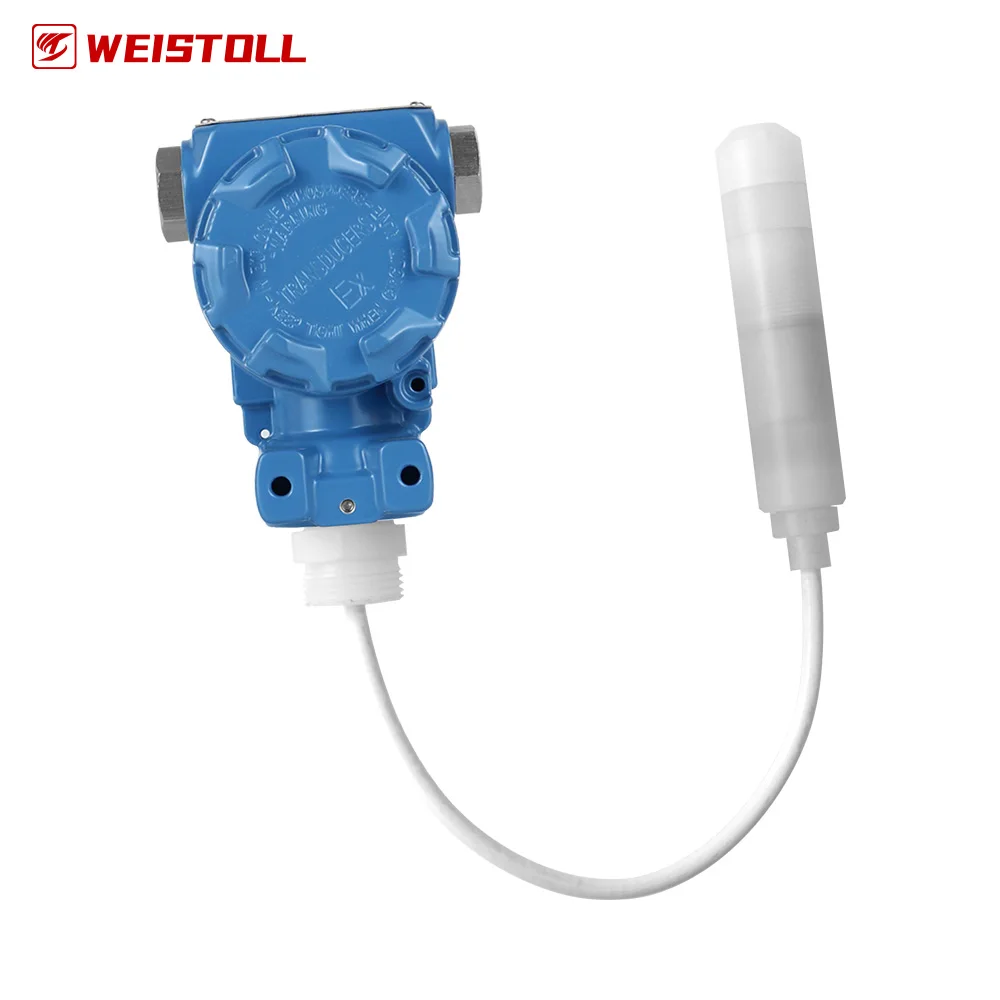 Hydrostatic Level Gauge Protection River Deep Well Water Level Explosion-Proof Direct Immersion Corrosive PTFE 0.5%