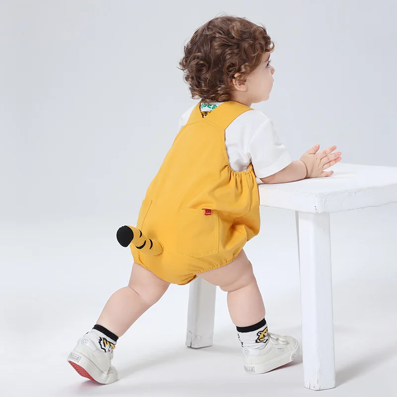 Summer Baby Clothes Bodysuit Cartoon Tiger Kawaii Boy Girl Infant Overall and Top Newborn Romper Onesie Baby Jumpsuit 0-3 Year