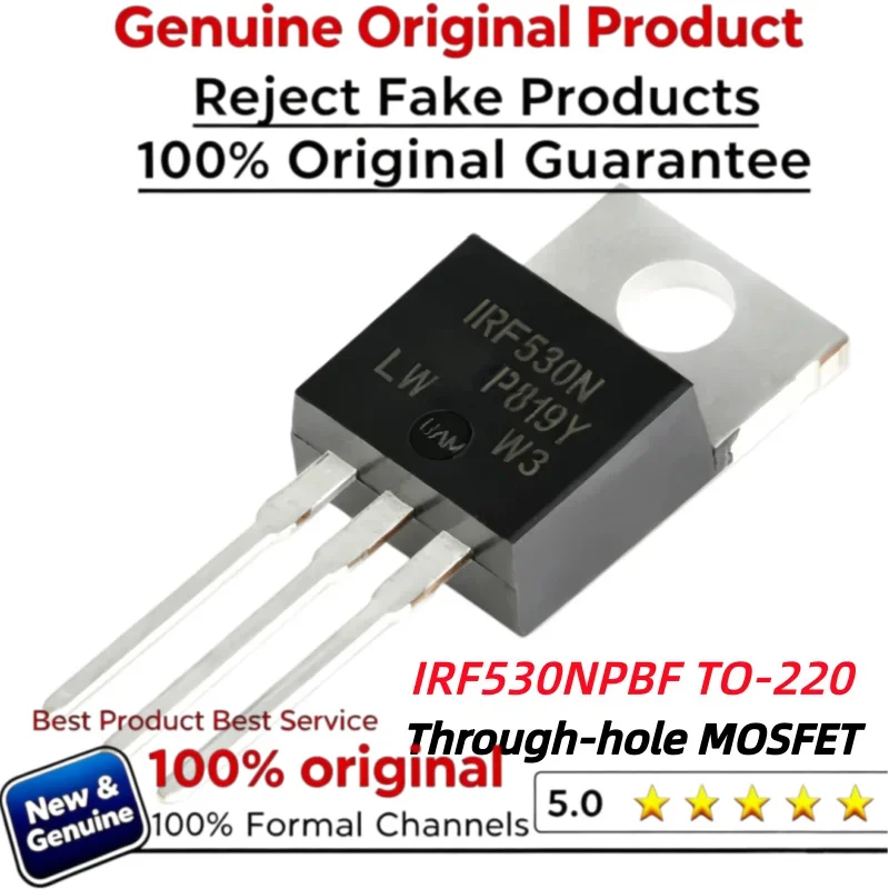 5-10-20pcs 100% New Imported Original IRF530NPBF  IRF530N  FET17A 100V TO-220