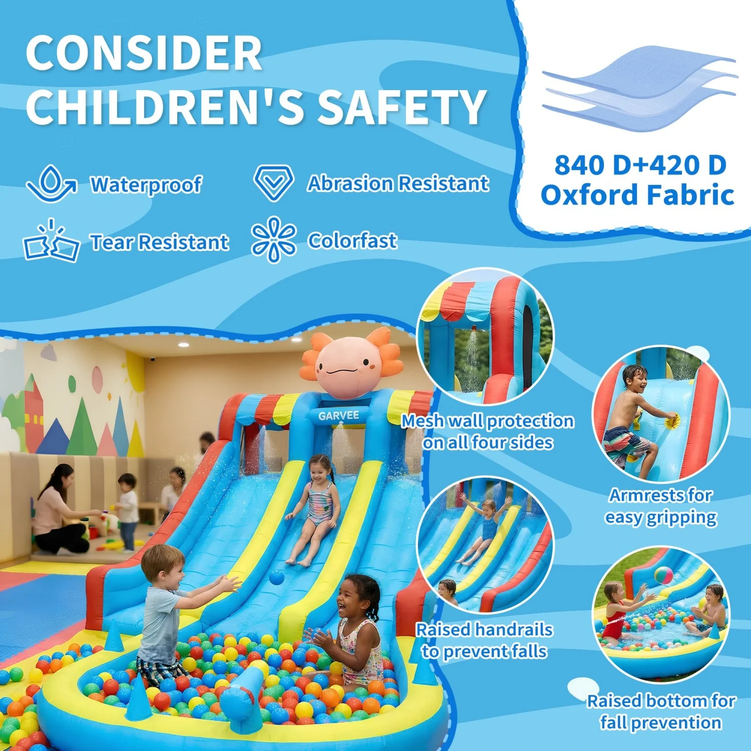 Inflatable Water Park Bounce H - Slip Slide Water Mat ulasan dan harga