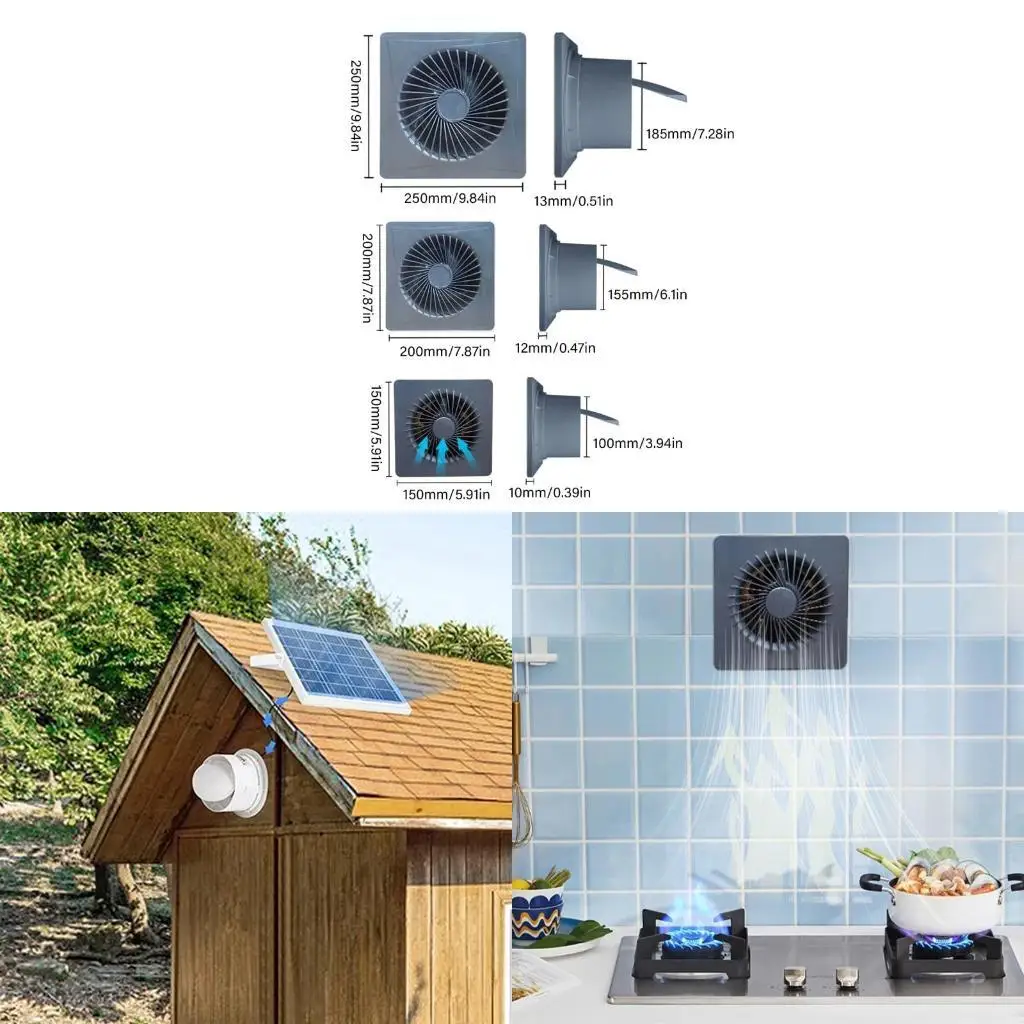 

R9UF Простая установка Куриный домик для ванной комнаты Высокоскоростной вентилятор на солнечной энергии, энергосберегающий для