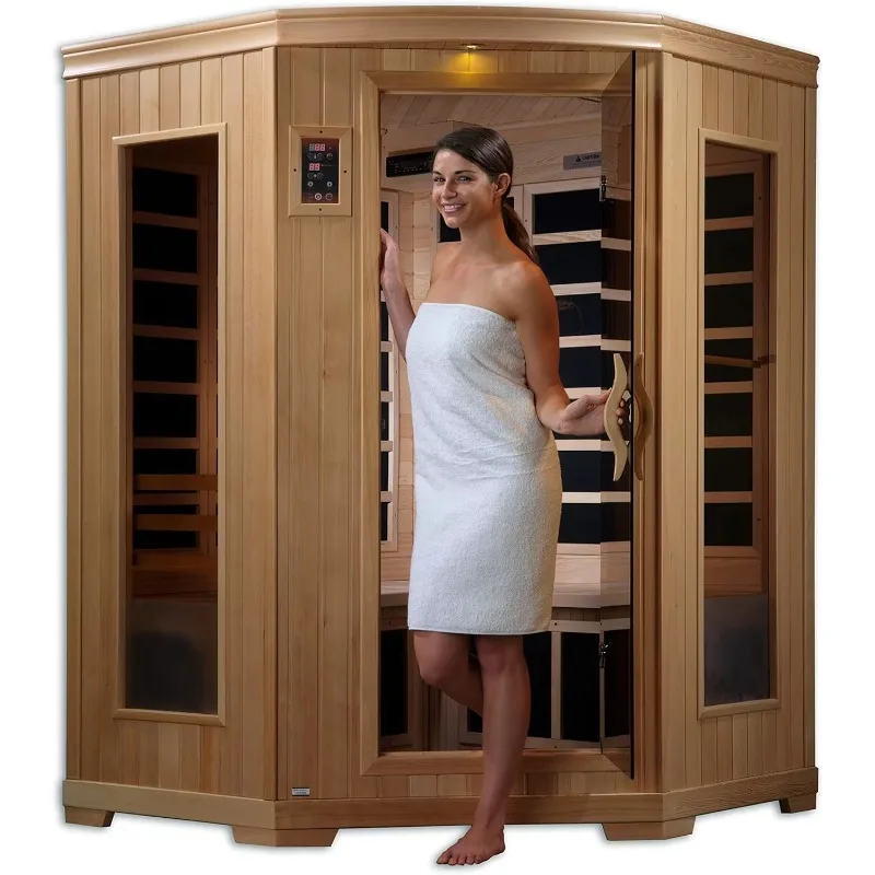 

Modern Design Portable Electric Heater Carbon Fiber Dry Steam Sauna Room Computer Control Solid Wood Solid Wood