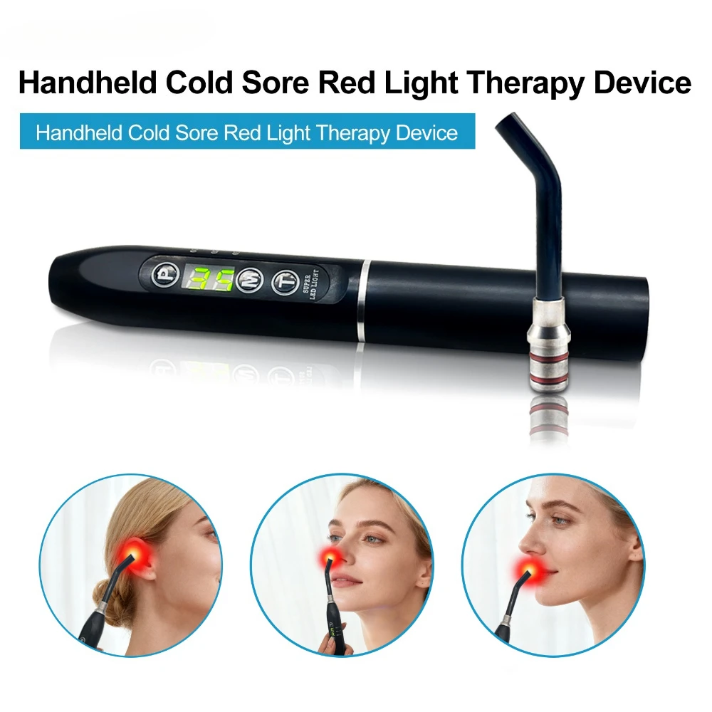 

Frovab 2-in-1 Red NIR Light Therapy Device Cold Sore Canker Sore Targeted Treatment Joint Muscle Pain Relief for Home Office Use