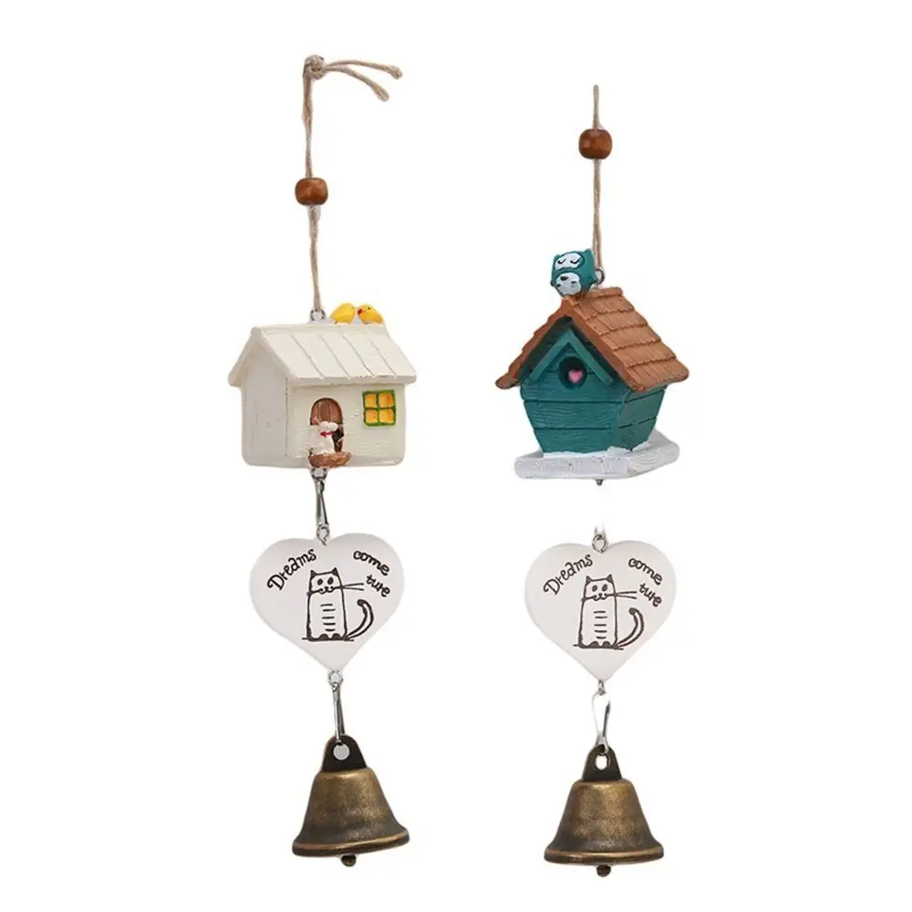 

Birdhouse DIY Landscape Decor Pastoral Style Hanging Decoration Baby Gift Wind Chimes Home Garden
