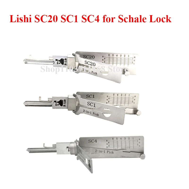 SC1 SC4 SC20 Lishi 2 في 1 Lishi اختيار عدة أدوات الأقفال للقفل المدني لقفل Schlage C/ L Keyway Schlage Master Key Series