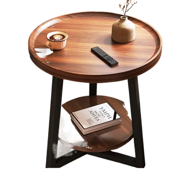 

Round Side Table for Small Living Room Sofa Bedside Nightstand for Apartment Balcony Minimalist End Table for Home Use Coffee