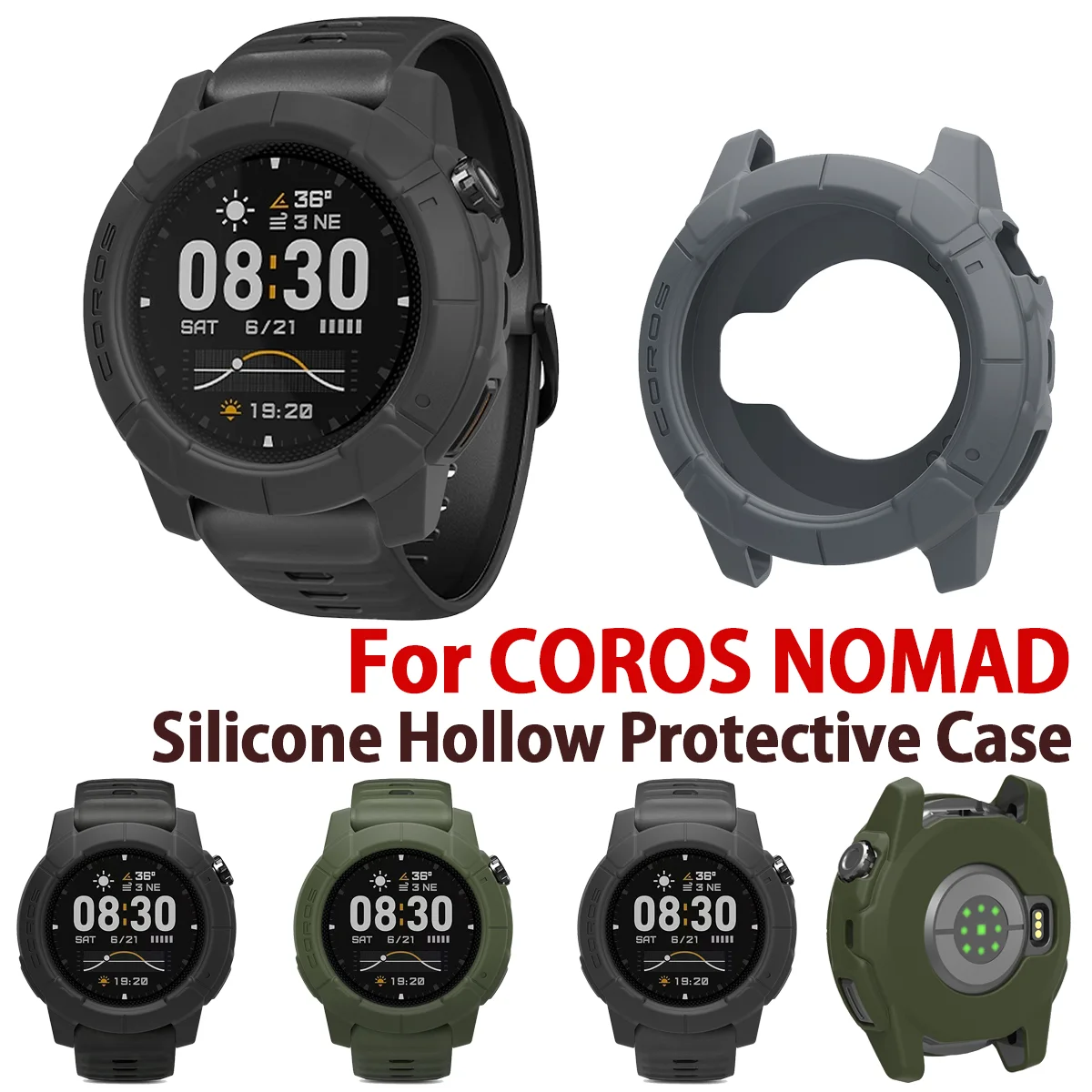 

Silicone Case Protective Cover For COROS NOMAD Full Soft Tpu Full Cover Hollow Colors Casing Bumper Shell
