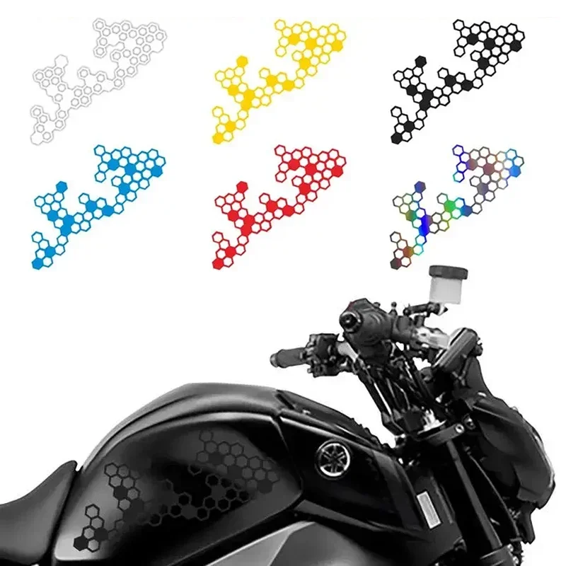 Creative Motorcycle Stickers Waterproof Honeycomb Helmet Decals Body Bumper Stickers Motorcycle Personalized Decoration