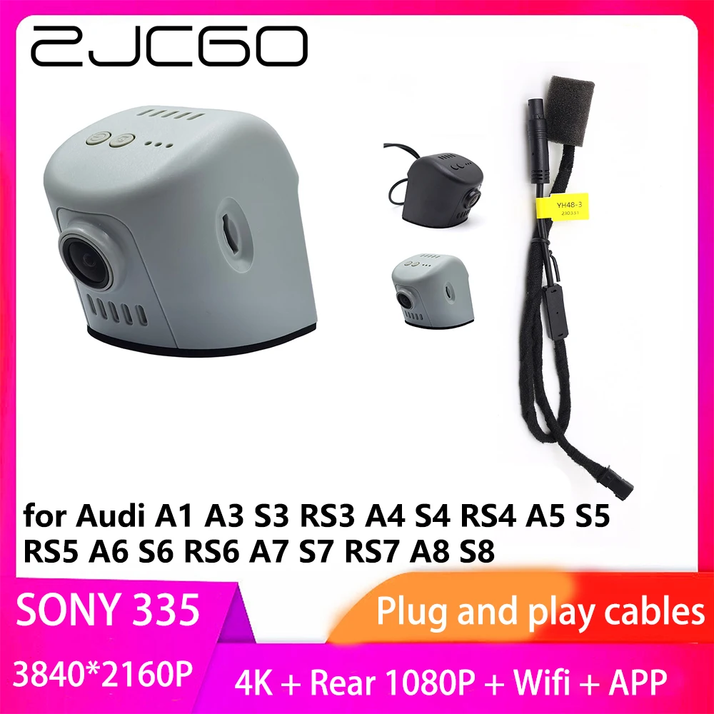 

ZJCGO Plug and Play DVR Dash Cam UHD 4K 2160P Video Recorder for Audi A1 A3 S3 RS3 A4 S4 RS4 A5 S5 RS5 A6 S6 RS6 A7 S7 RS7 A8 S8