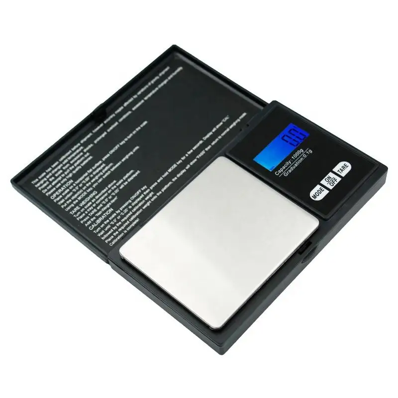 Mini Jewelry Scale Electronic Scale Digital Pocket Scale Gold Diamond Gram Balance Weight Scale 200g/0.01g 500g/0.01g 1000g/0.1g