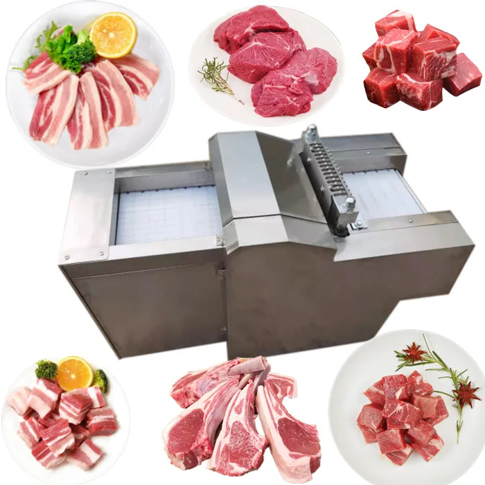 For frozen pork ear cutter automatic chicken cutting machine meat cube cutting machine goat meat dicer meat cutting machine