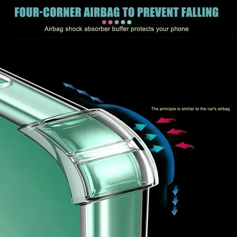 Caso à prova de choque transparente para a honra 90, 80, 70, pro, 60, 50, 30 lite, escudo macio do silicone, x6, x7, x8, x9, x10, x20, se, x30, x40, gt