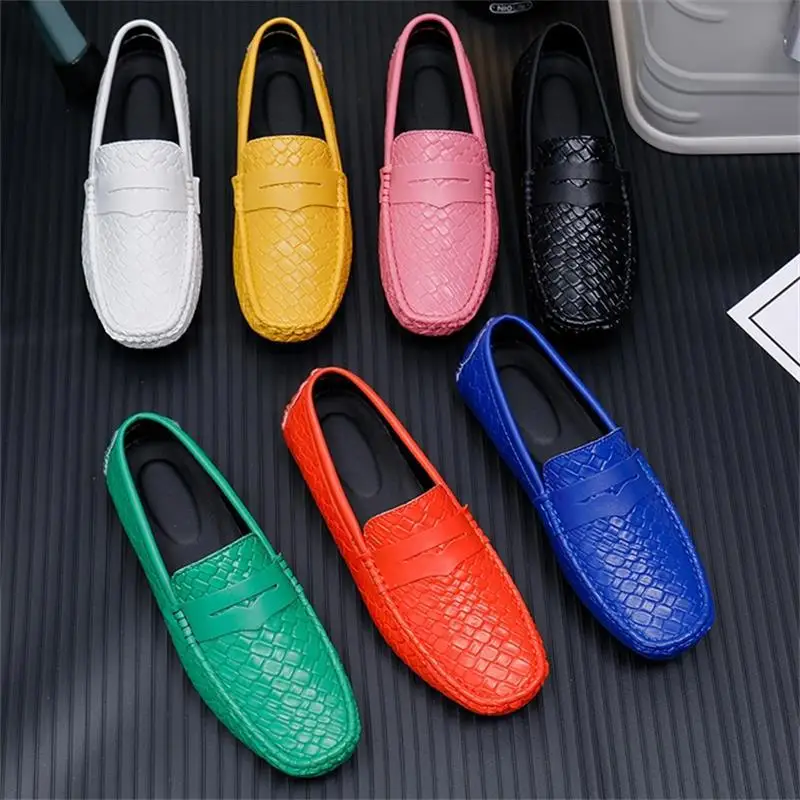 

hot selling Luxury Brand Men's Shoes Loafer Shoe Men Casual Leather Weave Pattern Slip on Shos Mens Dress Shoes Platform Shoes