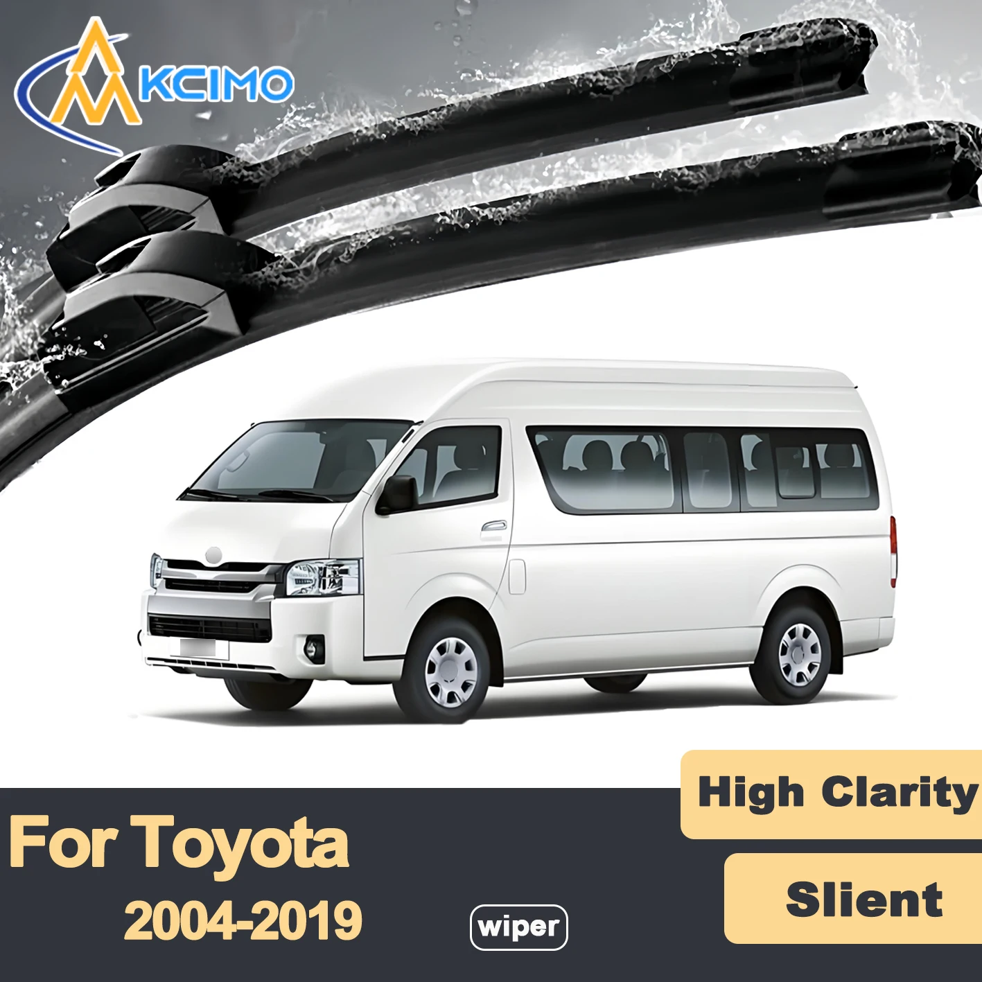 

Premium Rubber Durable Silent Windshield Wiper Blades 2pcs for Toyota HiAce H200 2004-2019 Commuter RegiusAce Quantum Ventury