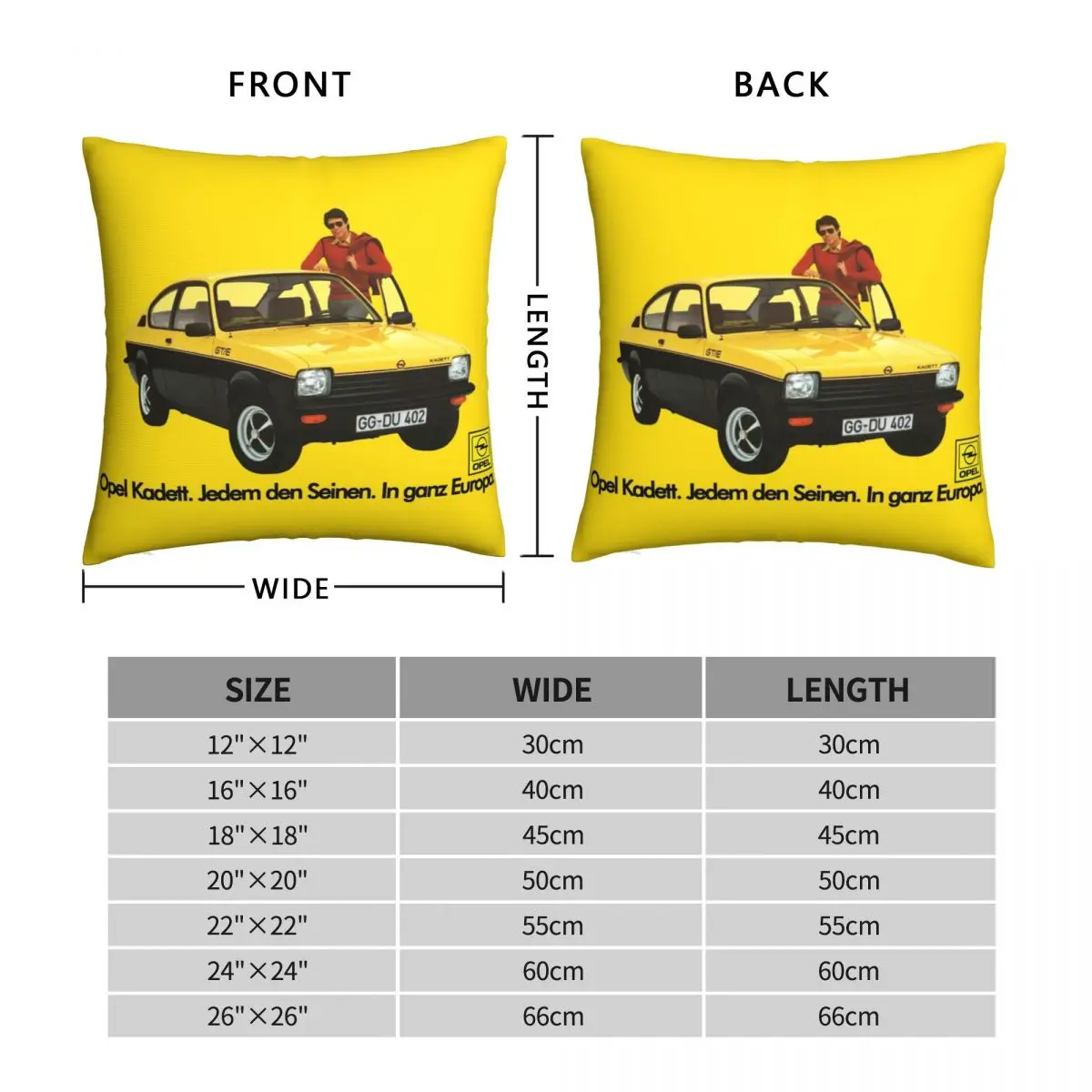 KADETT GTE Square Pillowcase Polyester Linen Velvet Creative Zip Decor Pillow Case Sofa Seater Cushion Cover