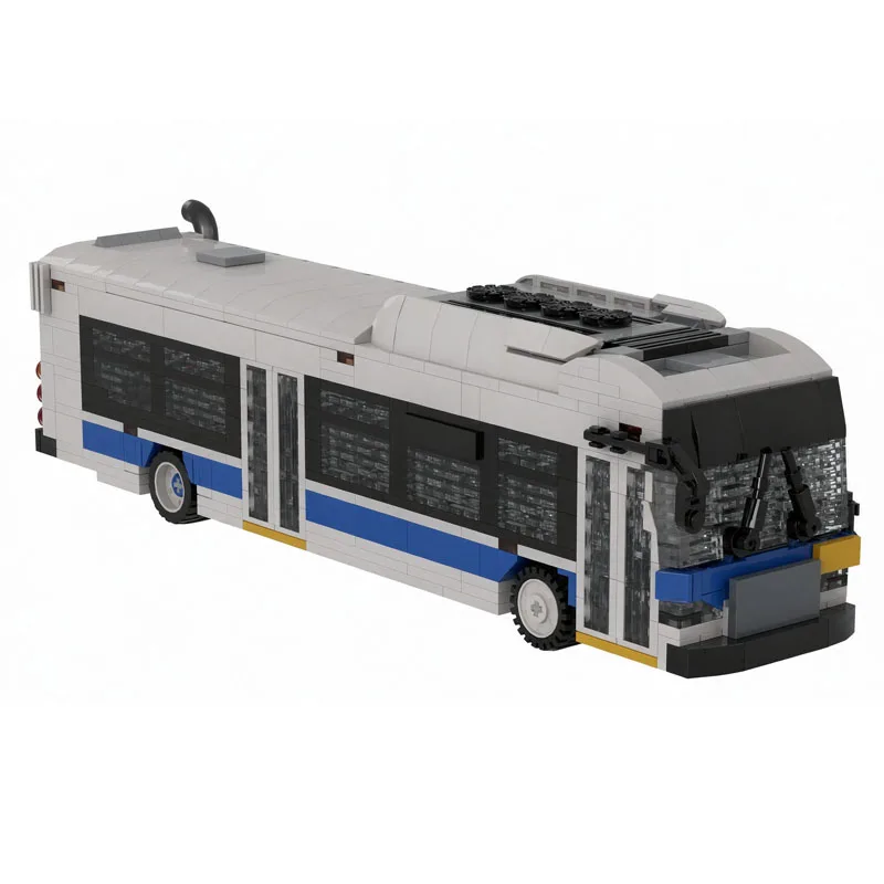 MOC-257450 Building Block City Service Transportation Bus Construction Model 852PCS Birthday Toy Holiday Christmas New Year Gift