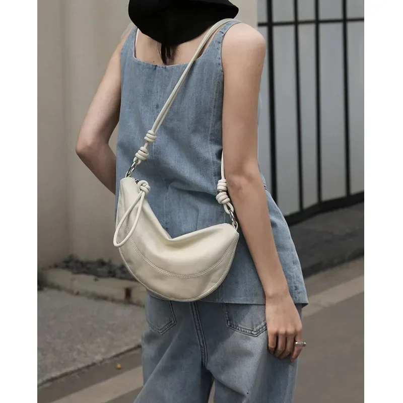 Coreano casual pele de carneiro feminino ombro hobo bolinho saco 100% natural genuíno leaher feminino crossbody sela saco para senhoras