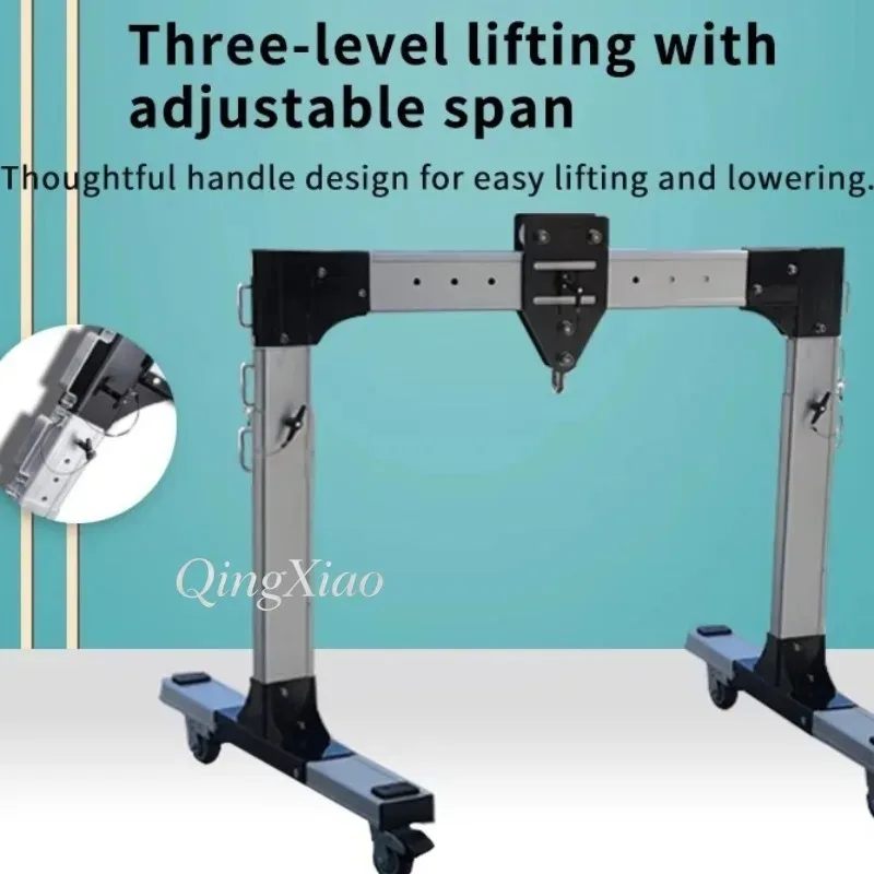 Warehouses Aluminum Gantry Crane 250KG Load Capacity Adjustable Height Detachable Space Saving Construction Stable Easy Movement