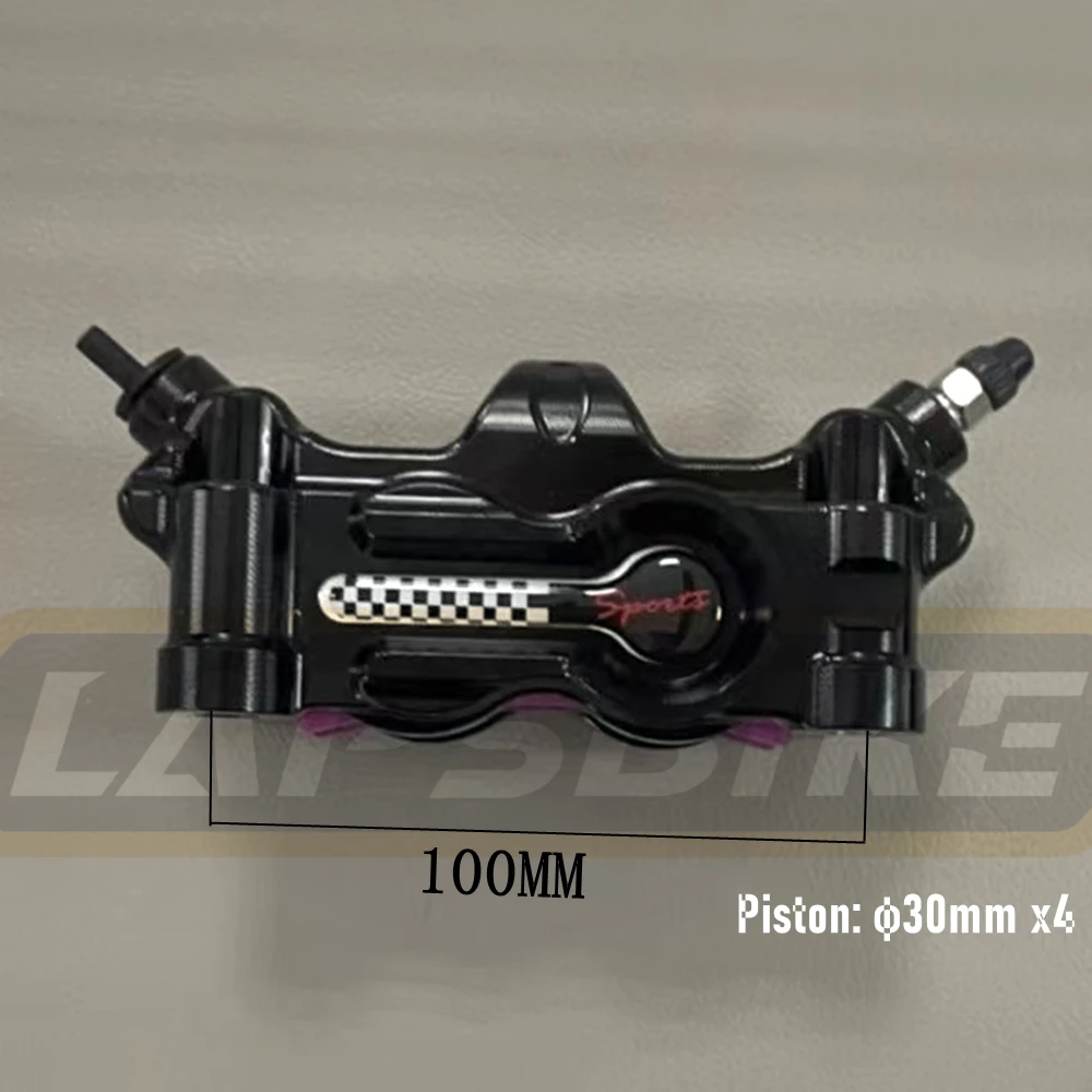 Universal Motorcycle Modified CNC 100mm Lock Point 4-piston Brake Caliper For Yamaha Honda Kawasaki Suzuki Ducati BWS RSZ Niu view 4
