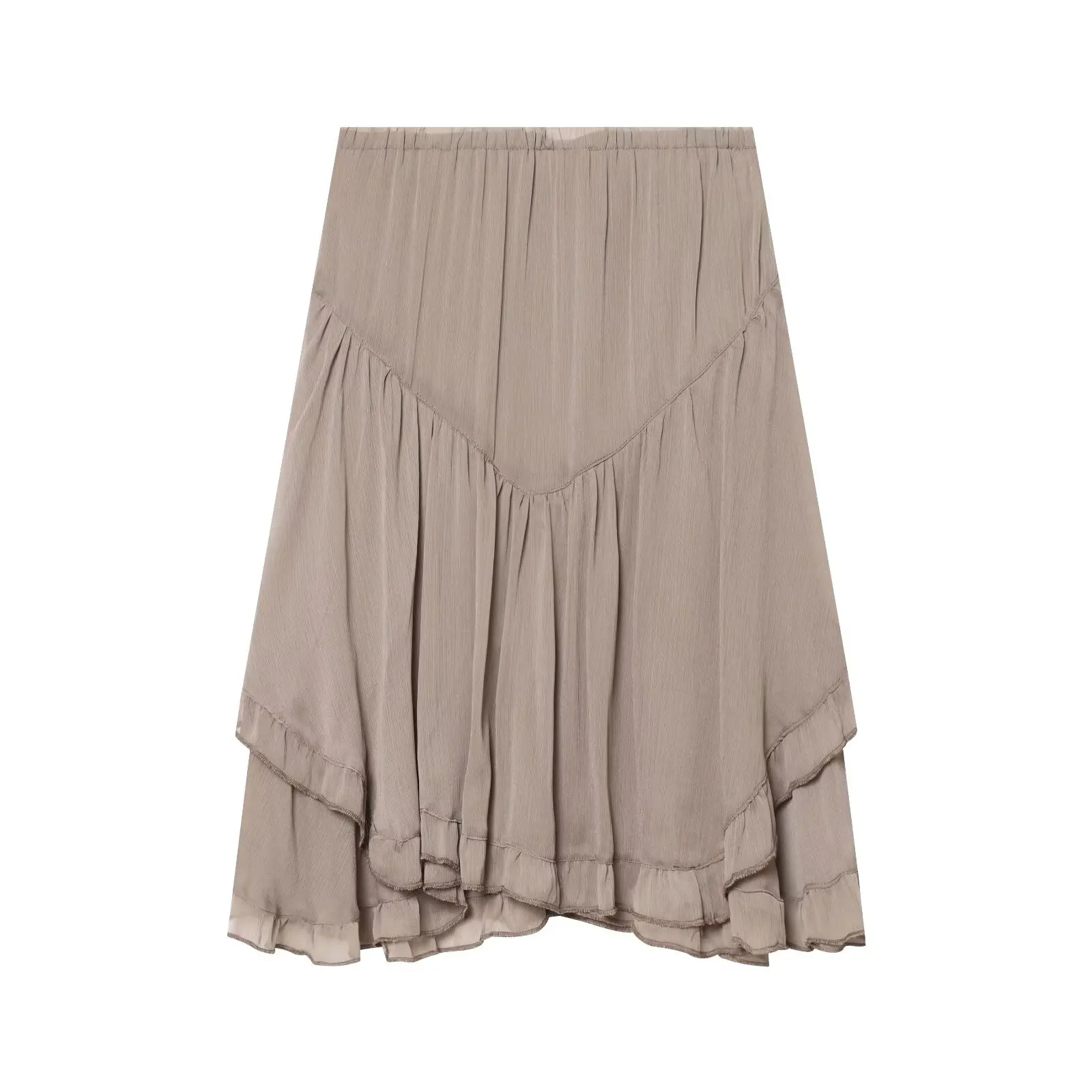 Irregular Ruffles Cake Skirt Pleated Cake Womens Skirt High Waist Faldas Mujer Japan Style Eleganr Skirts Spring Summer Brand