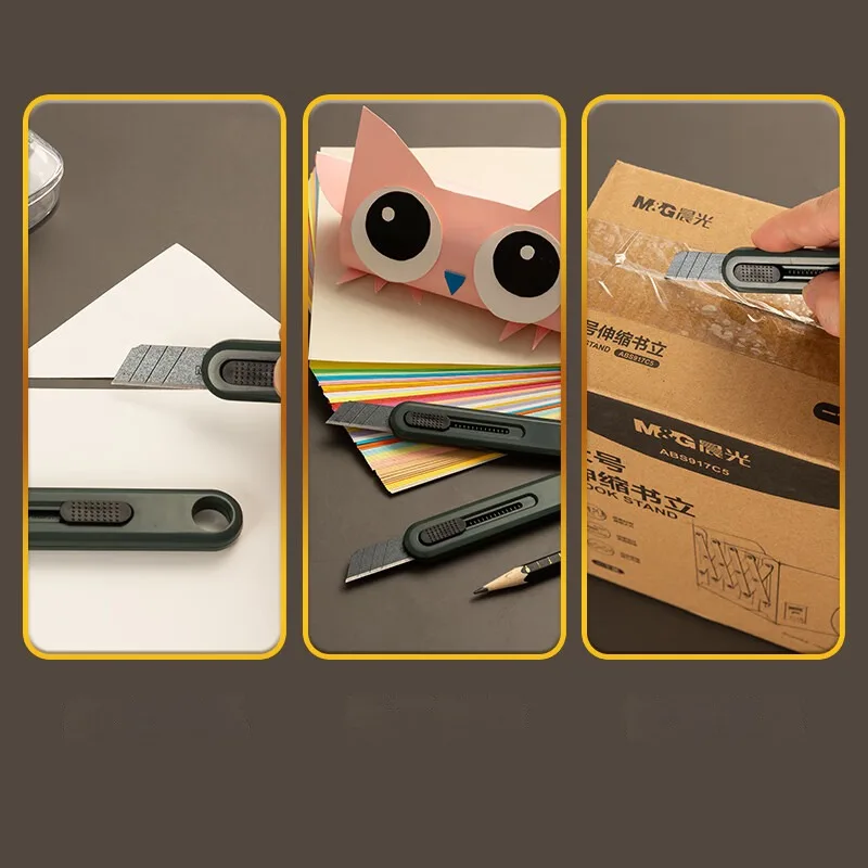 سكين تفلون صغير من M&G، سكين مقاوم للالتصاق ومقاوم للصدأ للوازم المكتبية، عبوة واحدة، لون عشوائي #5