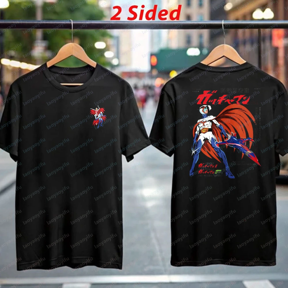 Lively Classic Ninja Spaceship Battle of The Planets Print Tops 70s Anime Cotton Tshirt Summer Casual Tee Women Men's Clothing