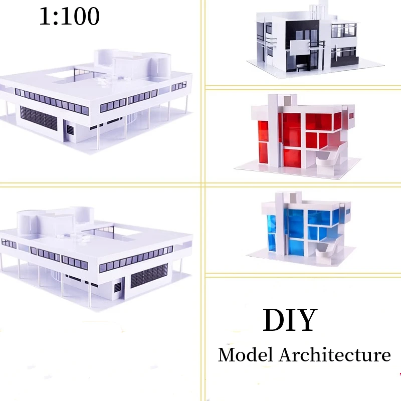 Ensemble de construction de bâtiments miniatures, matériel d'architecture célèbre, maison préfabriquée à assembler, modèle de jouet artisanal, échelle 1:100, 1 pièce