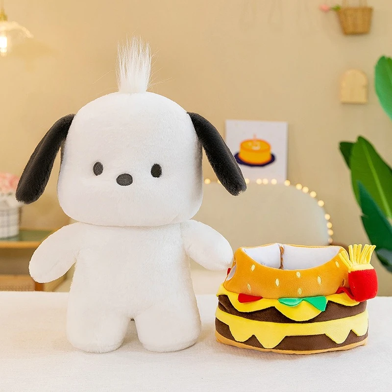 33 سنتيمتر سانريو همبرغر Pochacco أنيمي أفخم دمية محشوة الكرتون لينة محشوة وسائد فخمة دمية غرفة الديكور عيد الميلاد هدية عيد الميلاد