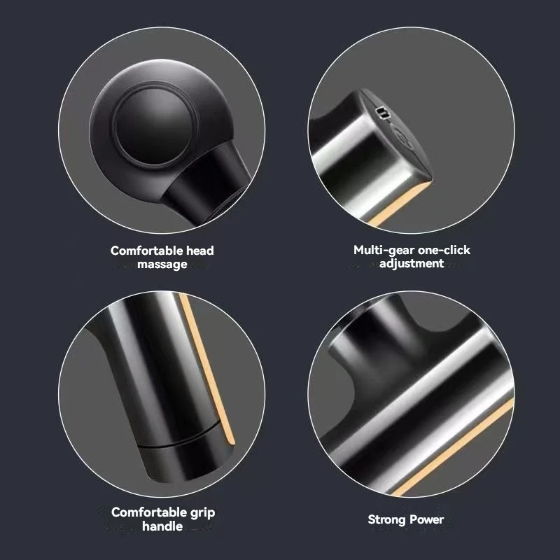 2025 새로운 USB 미니 마사지 총 근막 기계 근육 이완 진동 총 막대 마사지 피트니스 장비 목 잡아 근막 총