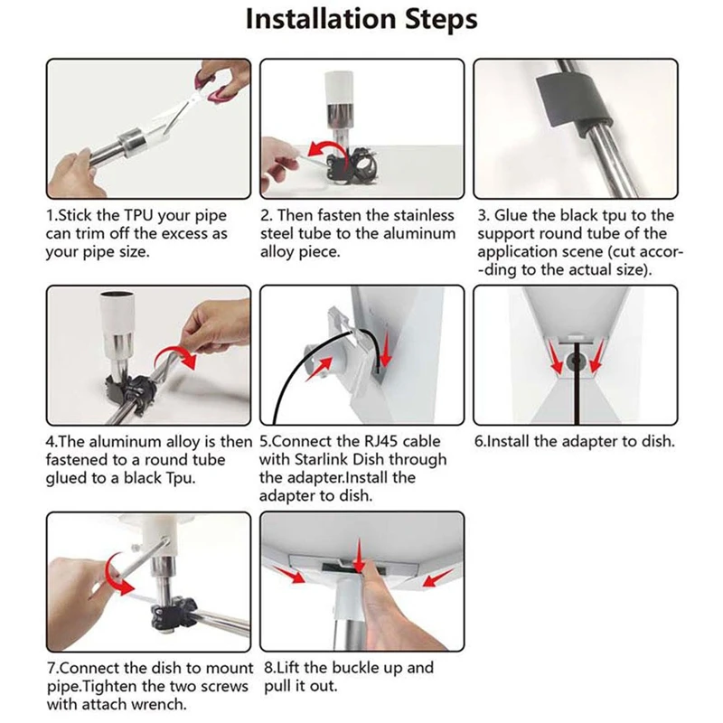 For Starlink Gen 3 Roof Installation Plate Kit Roof Rack Bracket