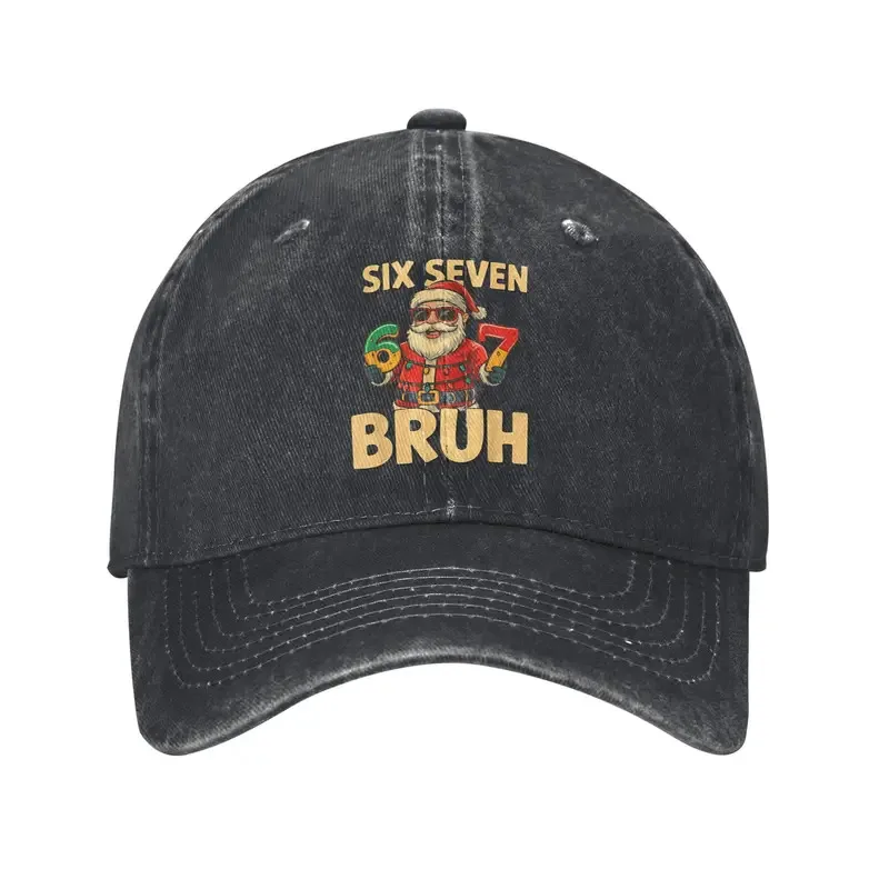 Czapka z daszkiem Bruh 67 Christmas Six Seven Meme Santa Casual Baseball Cap Summer Trucker Hat Kpop Rock Snapback Cap Męska Klasyczna Czapka Bejsbolówka