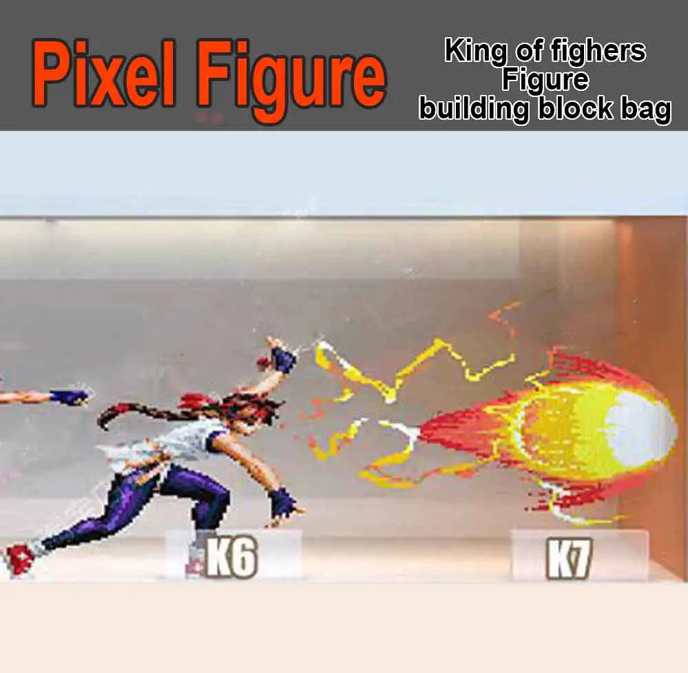 The King of Fighters Pixel Figure Yuri Sakazaki Material Rock Howard Blue Mary Saishu Kusanagi Game Puzzle Retro arcade ornament