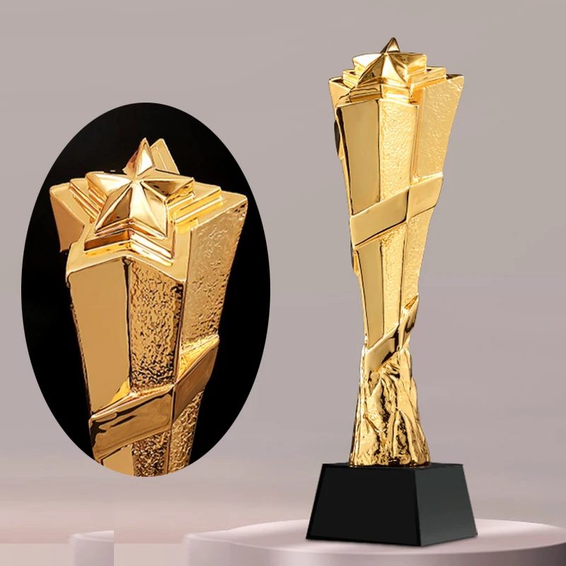 Trophée personnalisé en résine pentagramme, Or, Argent, Bronze, Récompense pour Employé Exceptionnel, Réunion Annuelle de l'Entreprise, Décoration d'Intérieur, 1 pièce