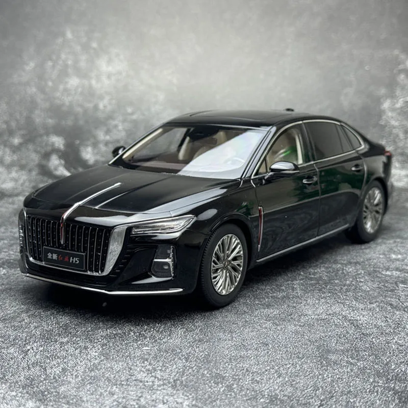 Diecast Alloy 1/18 Scale 2023 Hong Qi H5 Luxury Sedan Cars Model Adult Toys Classics Gifts Collection Ornaments Static Display