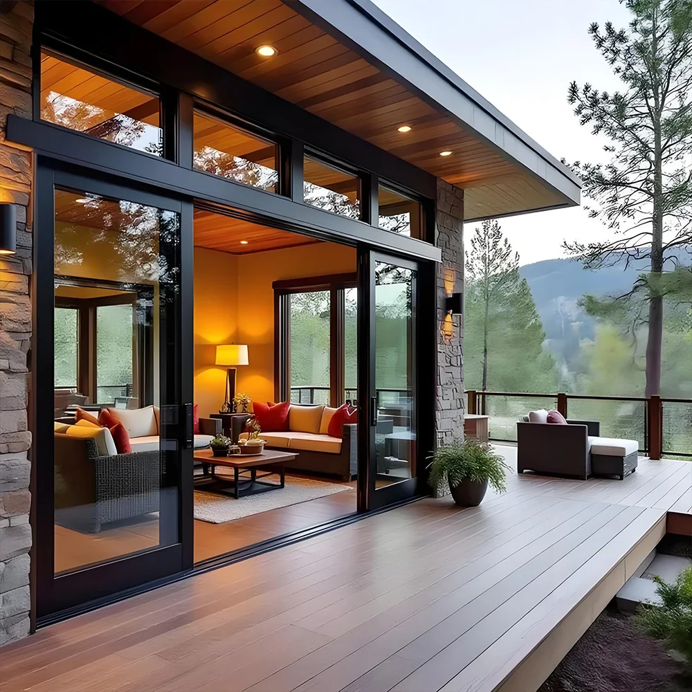 

Sixinalu Sliding Doors Hurricane Impact Door with Screen Front Exterior Interior Door Double Glaszed Aluminum Garden Home Custom