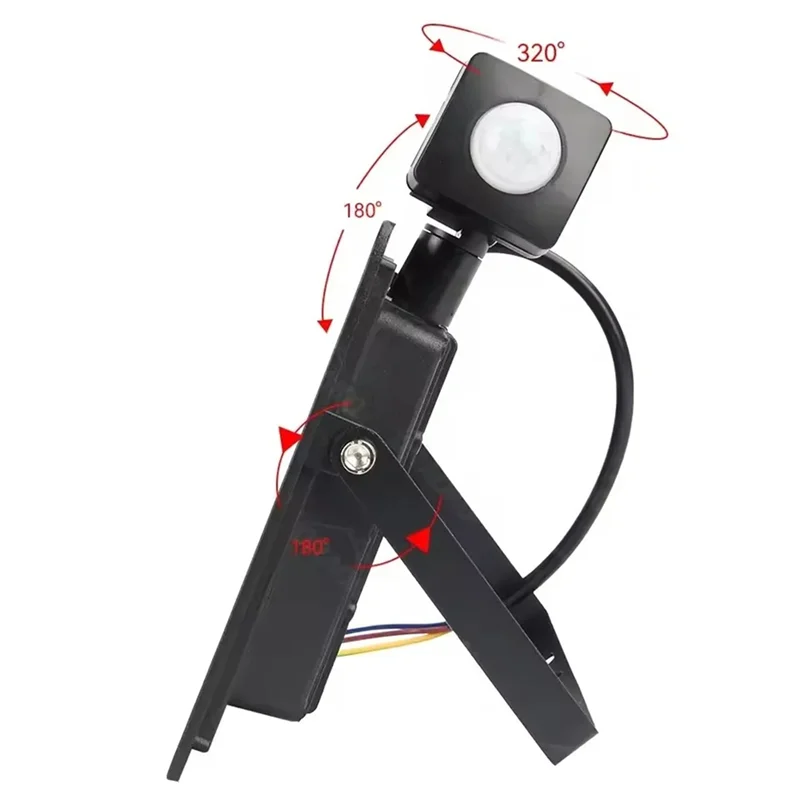 Abko-detector de movimento led holofote 50w ao ar livre com farol externo foco iluminação eua plug detector lâmpada