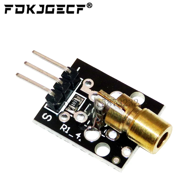 KY-008 3pin 650nm czerwony nadajnik laserowy Dot dioda miedziana głowica moduł dla arduino DIY Kit