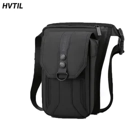 HVTIL Men Outdoor Cycling Leg Waist Bag Versatile Sports Hip Sack Belt Nylon Fanny Pack Male Solid Sling Waterproof Shoulder Bag