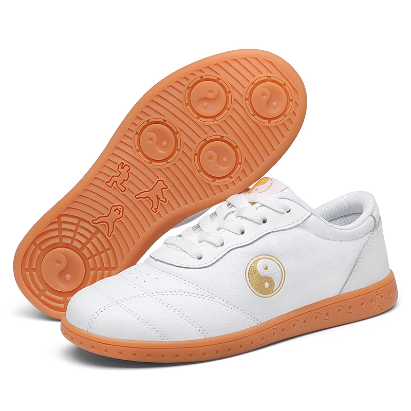 Zapatos antideslizantes de Tai Chi para hombres y mujeres, zapatos de entrenamiento de artes marciales blancos, cómodas zapatillas bajas, zapatos ligeros de Kung Fu