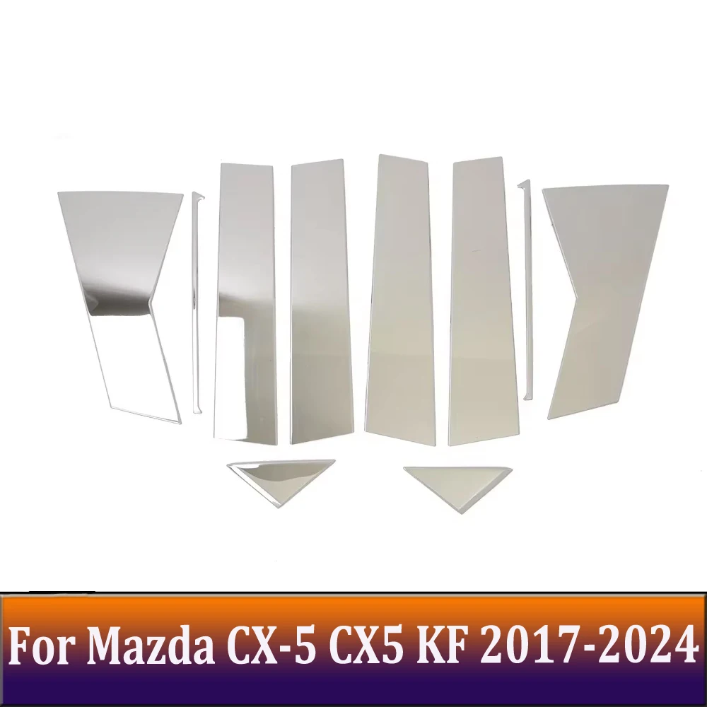 Window Center Pillar Cover Trim For Mazda CX-5 CX5 KF 2017-2021 2022 2023 2024 Exterior Accessories Car Styling