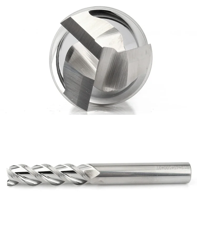 3 플루트 HRC55 CNC 알루미늄 엔드 밀, 1 - 20MM 카바이드 블레이드 직경 알루미늄 글래베젤 유압 엔드 밀 밀링 커터