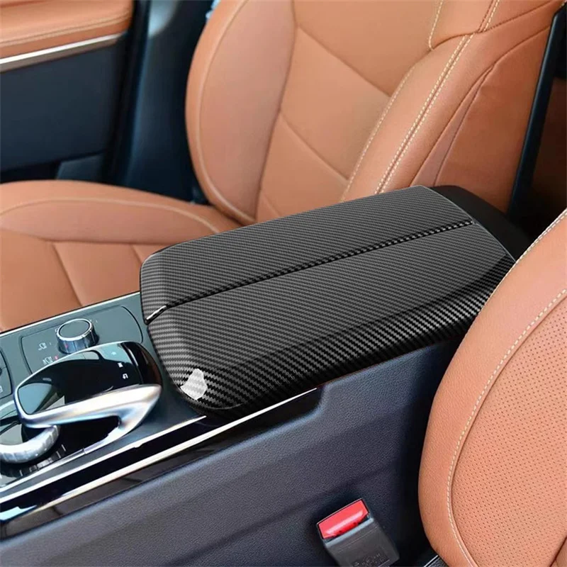 ABS Car Center Armrest Box Panel Cover For Mercedes For Benz GLS GLE Class X166 W166 Armrest Box Cover Sticker