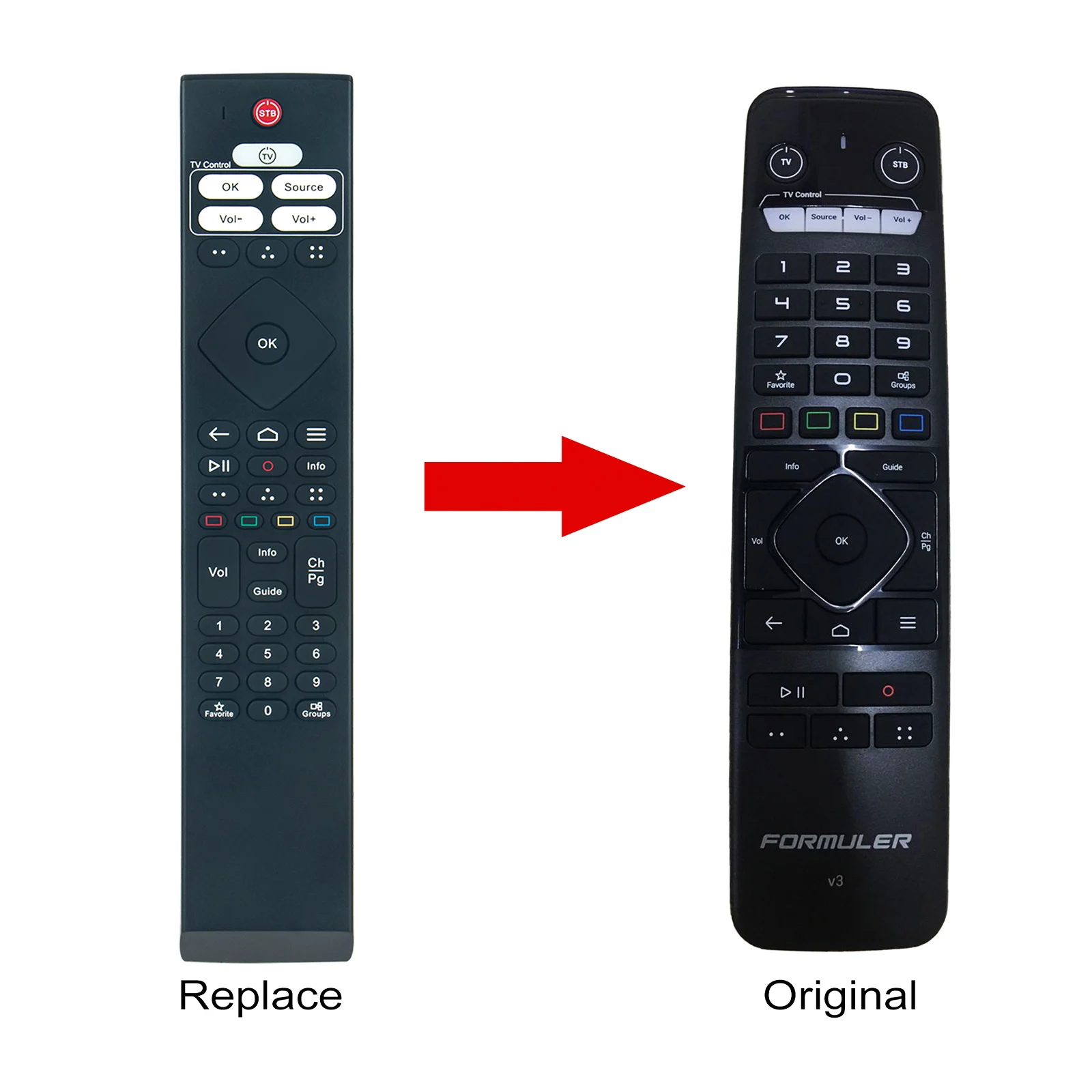 New GTV-IR1 V3 Relaced Remote Control Fit For Formuler & Dreamlink Boxes