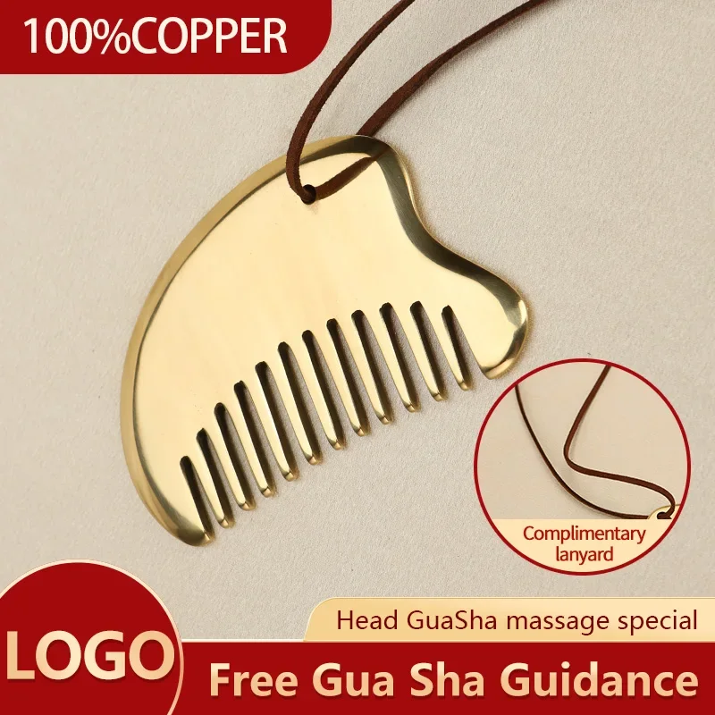 gua sha tool  copper scraping board Head meridian brush Head massage guasha comb
